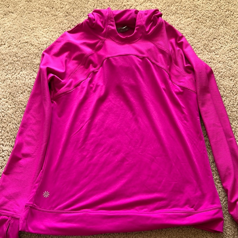 Athleta girl long sleeve hooded top